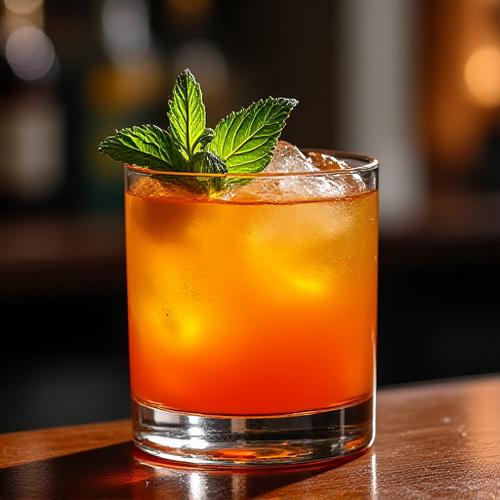 カクテルに添えられたパッションフルーツ