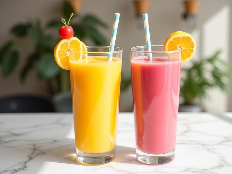 フレッシュなマンゴーとパッションフルーツのドリンク