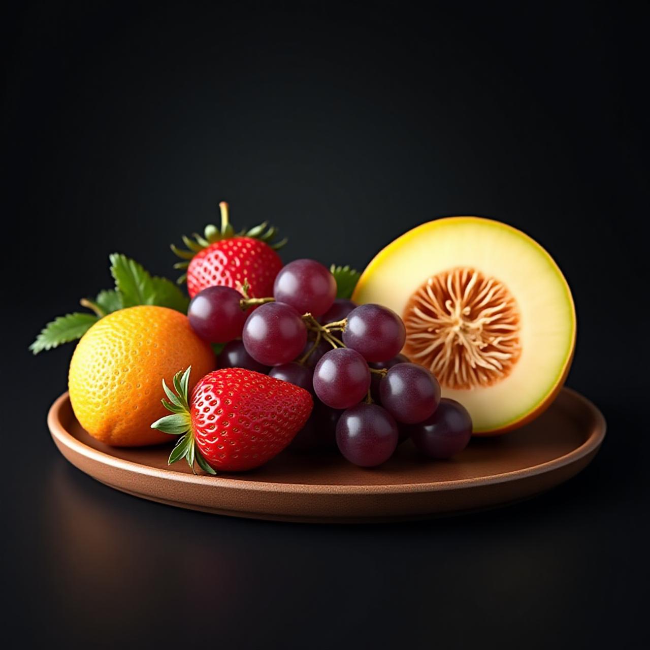 贅沢な季節のフルーツバスケットの盛り合わせ