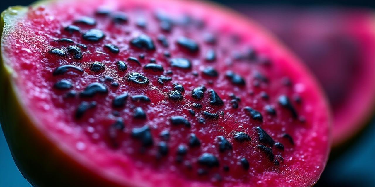 鮮やかなドラゴンフルーツのクローズアップ