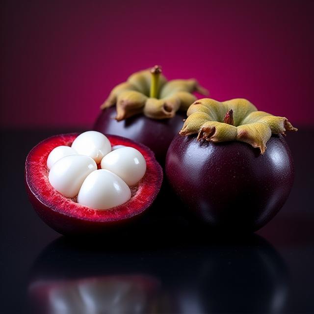 贅沢なマンゴスチンの果実